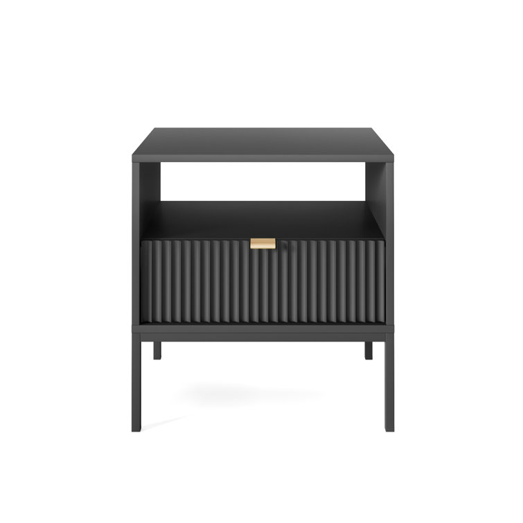 Canora Grey Buecker Manufactured Wood Bedside Table Wayfair.co.uk